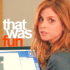 shameless2shoes: Text "That was fun" next to Donna, smirking (Donna "that was fun" (Suits))