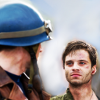 musesfool: movieverse Bucky and Steve, eyefucking (catch me now i'm falling)