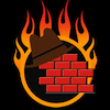 omorka_fics: A brown trilby against a background of bricks and flames (Atop the 4th Wall)