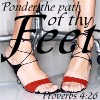 rose_griffes: pic of adorable sandals with scriptural reference (feet)