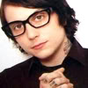 akamine_chan: Frank wearing glasses with hands clasped (MCR - Frank - glasses)