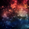 across_space_and_time: A nebula shifting in rainbow hues from red to blue (Rainbow Galaxy)