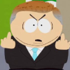 lilly_c: Cartman looking annoyed sticking middle fingers up (Cartman - up yours)