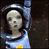 pameladlloyd: Girl on a space walk (space girl)