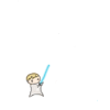 amazing: chibi luke skywalker with a lightsaber! ([sw] than the knights of old)