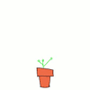 rosefox: A "plant" of connected dots sprouting from a pot. (creativity)