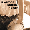 althea_valara: Icon captioned "a woman bracing herself." (bracing)