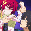 dawnsprincess: An angry Yona tries to poke Hak (Annoyed: I will take your eyes out)