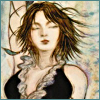 stealth_noodle: Songstress Yuna in pretty Amano art, looking satisfied. (amano yuna)