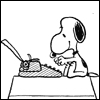 thady: (Peanuts  -  Snoopy writing)