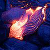 serpentine: hot lava flowing over dark rocks (Nature - Dark Fire Earth)