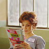innocentsmith: Frannie Vecchio reading a magazine. (ds: frannie reads)