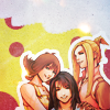anaraine: Selphie, Rinoa, and Quistis hugging. ([ff8] sisters-in-arms)