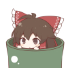 kallu: reimu hakurei in a cup (reimu)