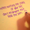 batdina: hold your own pen (write for me)