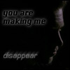 pocketmouse: dim outline of Ray Kowalski's face: you are making me disappear (disappear)
