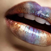 green_dreams: Mouth in red, white, and blue lipstick. (underground lips)