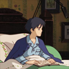 aquamirage: Sho in bed with a book (the world may be tiny)