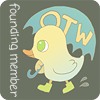lucyp: Cartoon picture of a duck wearing wellies and holding an umbrella, with text 'OTW Founding Member' (Default)