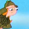 brbl: Candace (from Phineas and Ferb) wearing a deerstalker cap. (Candace-Sherlock)