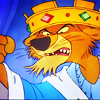 turlough: angry lion wearing large crown, Prince John from Disney's 'Robin Hood' ((disney) so fucking angry)