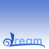 fandom_on_dw: The swirl-D Dreamwidth logo starts the word "dream" at the bottom of a simple blue toned gradient. (Default)