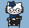 readinggeek451: Hello Kitty as Steven Hawking (Steven Hawking)