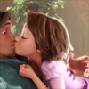 deird1: Rapunzel, with brown hair, kissing Eugene (Rapunzel kiss)