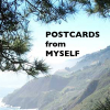 wantedonvoyage: Working cover for my NaNoWriMo novel, it is a view of the coast at Big Sur seen through pine boughs (Postcards)