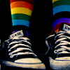 idyll: Rainbow socks in chucks (nf - Socks and Shoes)