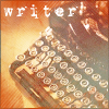 princess: typwriter and caption: writer (writer)