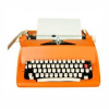 king_touchy: orange typewriter (writing)