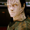 mariseth: Garak glances upwards, looking cautious and maybe a little curious. (think // garak)