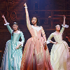 grammarwoman: The Schuyler sisters each with an arm in the air (Schuyler Sisters Work)
