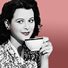 strangelyjonathan: Hedy Lamarr drinking tea (lamarr - tea)