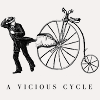 milkymoon: A bicycle attacking someone, with the caption 'Vicious cycle'. (Vicious cycle.)