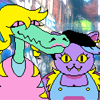 albijuli: An Alley-Gator and an Alley Cat hangin' out. (Bratty and Catty)