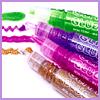 kathmandu: Photo of markers that write glittery ink in rainbow colors. (Glitter pens)