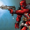 littleyellowboxes: Deadpool shooting a big gun (Needs some shooting)