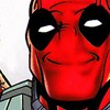 littleyellowboxes: Deadpool with a silly smile you can see through his mask (Goofy smile)