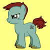 epershand: Pony with spiky red mane and tail and ampersand cutie mark. (Epershand as a My Little Pony)