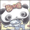 owlectomy: A squashed panda sewing a squashed panda (Default)