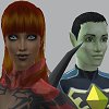 eien_herrison: Mars and Jane, half-siblings from my Prosperity challenge in superhero/supervillain outfits (Mars and Jane Superhero/Supervillain)
