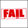 eeyorerin: a red ink stamp that says fail (fail)