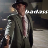lilly_c: Jack pointing his gun badass in white text (Jack - badass)