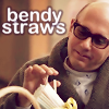 veleda_k: Mozzie from White Collar, with bendy straws (White Collar: Mozzie bendy straws)